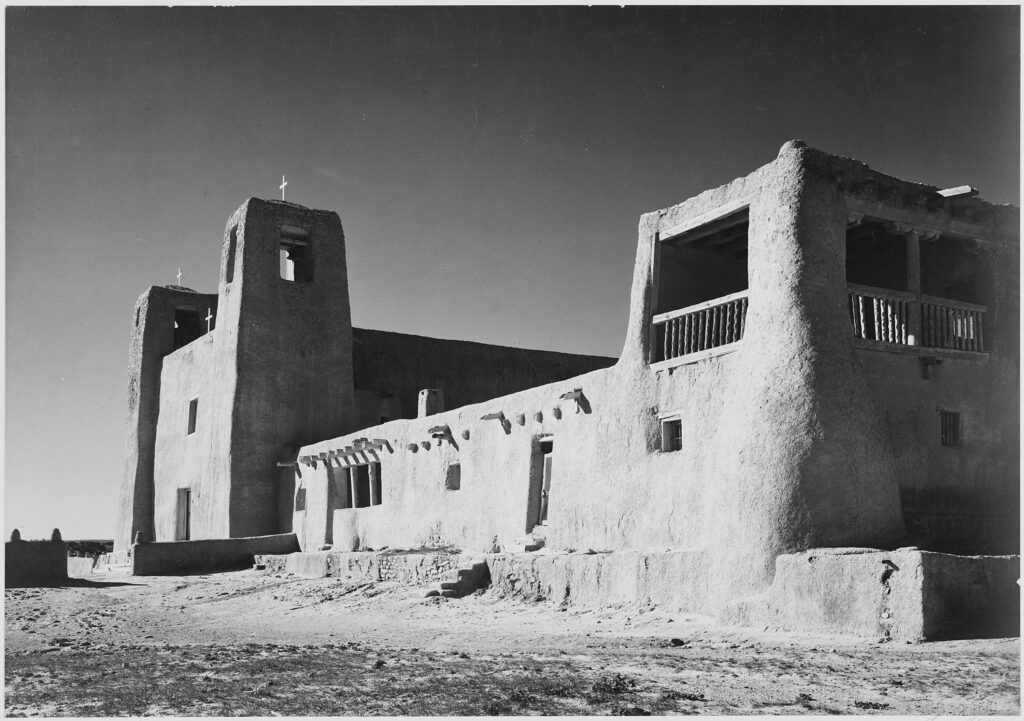 Ansel Adams: Church, Acoma Pueblo, National Historic Landmark, New Mexico